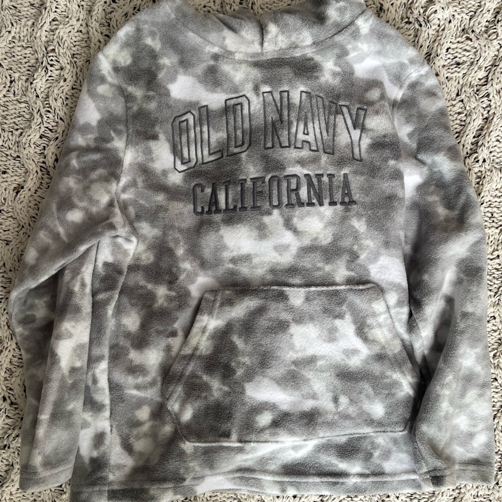Old Navy Gray Camouflage Kids Hoodie